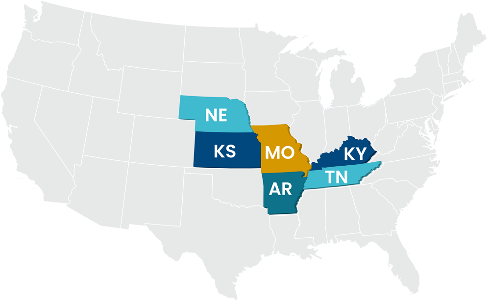 BuildingPoint Mid-America Territory map